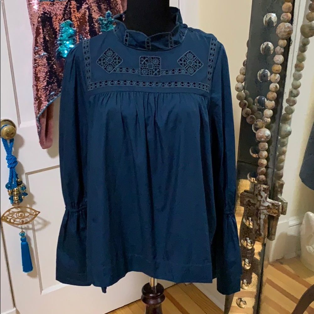 Free People Embroidered Blouse In Medium